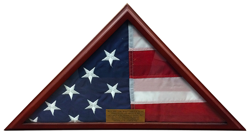 Photograph of the U.S. Flag donated by Chief Warrant Officer Michael Campbell